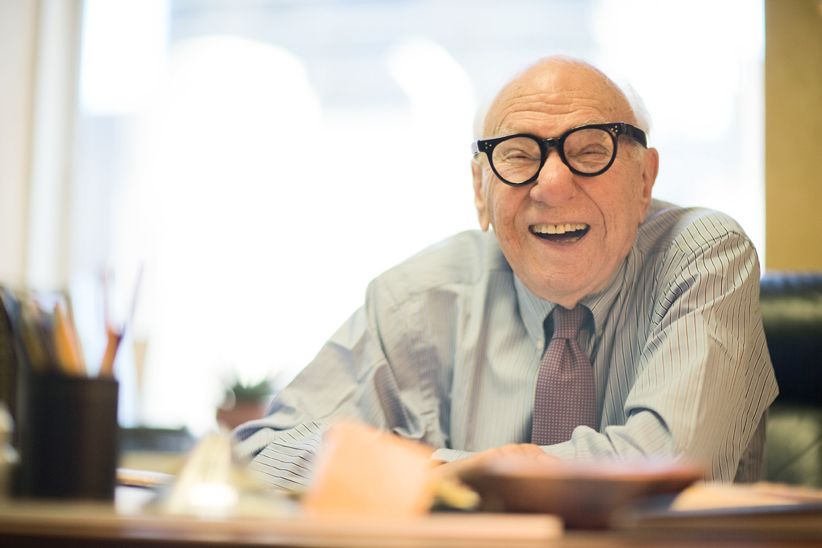 Milton Teicher photographed in NYC for On Wall Street magazine.