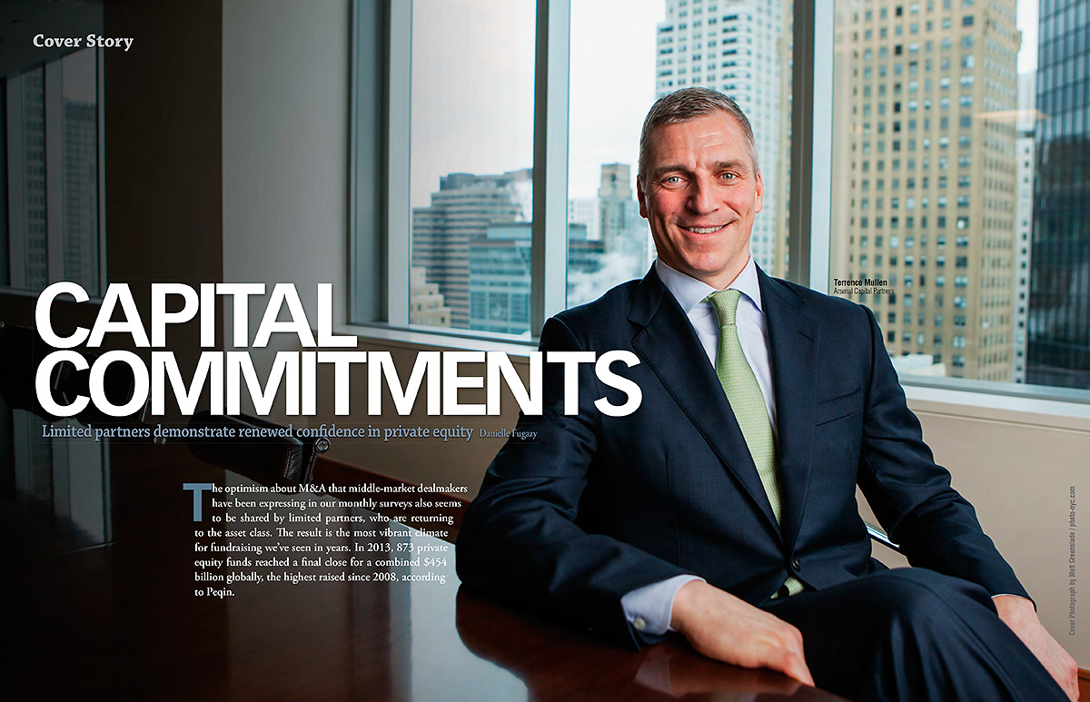 Terry Mullen photographed for Mergers and Acquisitions