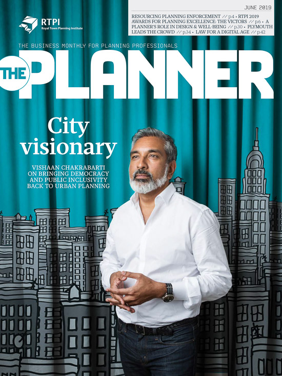Editorial portrait of architect Vishaan Chakrabarti, photographed in NYC for The Planner